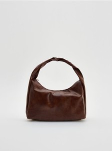 Torebka z imitacji skóry - brązowy