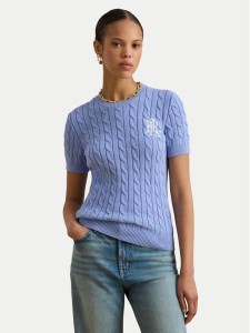 LAUREN RALPH LAUREN Sweter 200P07025003 Błękitny Relaxed Fit