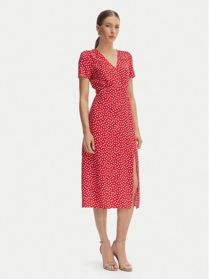 Morgan Sukienka codzienna 261-ROIS Czerwony Regular Fit