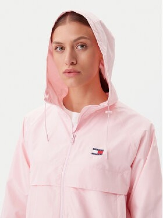 Tommy Jeans Wiatrówka Essential DW0DW20672 Różowy Relaxed Fit