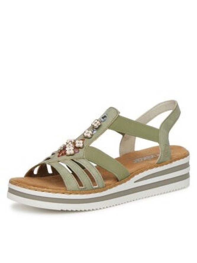 Rieker Sandały V0245-52 Zielony