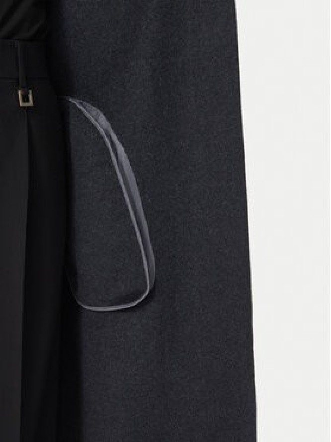 Calvin Klein Płaszcz wełniany Long LV044H538G Szary Regular Fit