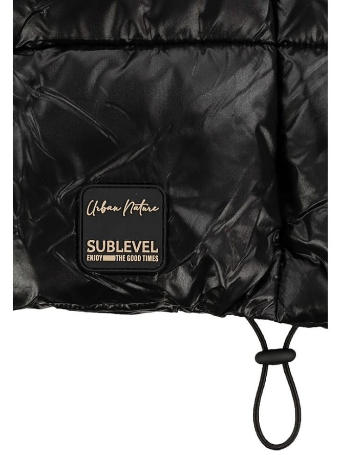 Sublevel Kamizelka pikowana w kolorze czarnym rozmiar: XXL