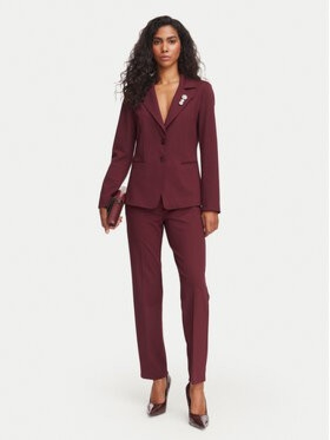 Marella Spodnie materiałowe Paese 2623786034 Bordowy Regular Fit