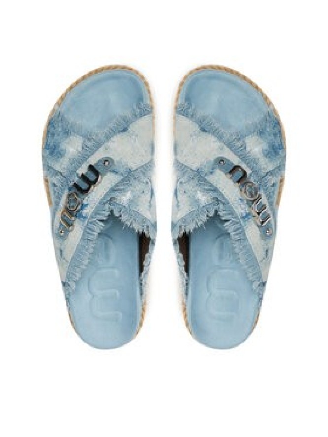 Mou Klapki Criss-cross MU.SW451010K Niebieski