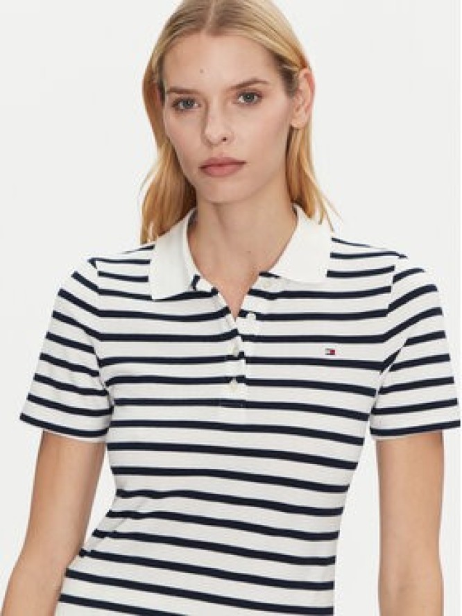 Tommy Hilfiger Polo 1985 WW0WW43225 Granatowy Slim Fit