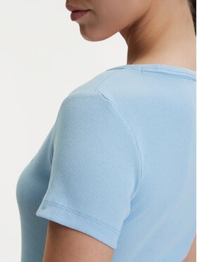Tommy Jeans T-Shirt DW0DW17385 Niebieski jasny Slim Fit