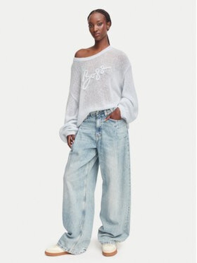 BOSS Sweter C_Farazena 50570093 Niebieski jasny Regular Fit