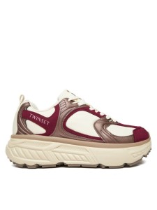 TWINSET Sneakersy 252TCP01C Bordowy