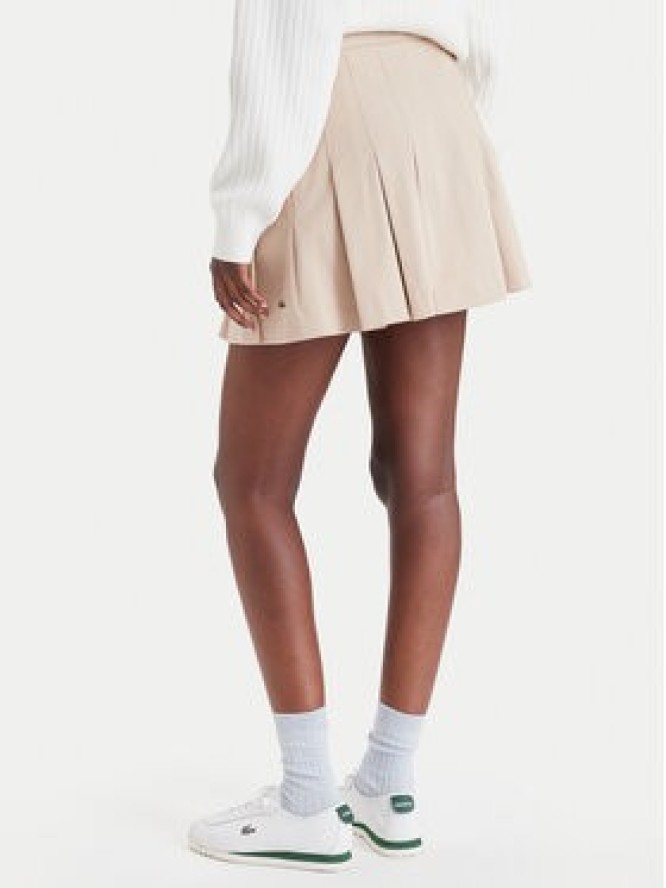 Lacoste Spódnica plisowana JF8001 Beżowy Regular Fit
