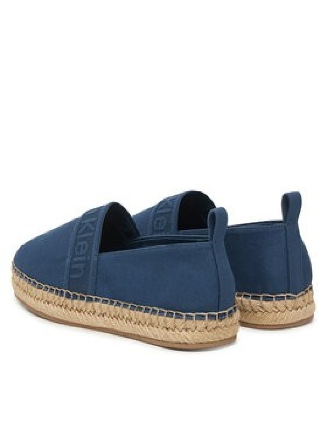 Calvin Klein Espadryle Oblique Espadrille Webbing HW0HW02934 Niebieski