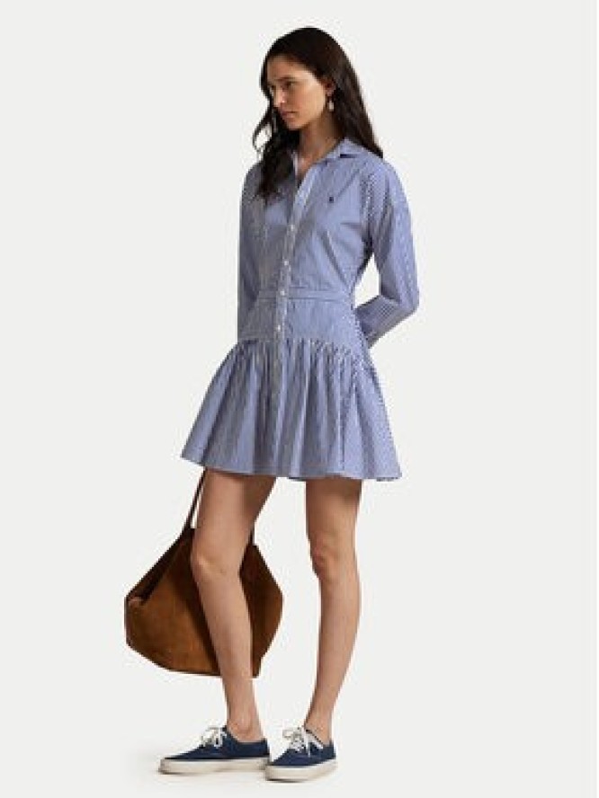 Polo Ralph Lauren Sukienka koszulowa 211972052001 Niebieski Regular Fit