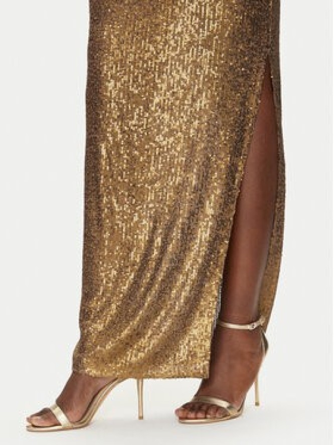 NORMA KAMALI Sukienka wieczorowa ST4243SQG69151 Złoty Slim Fit