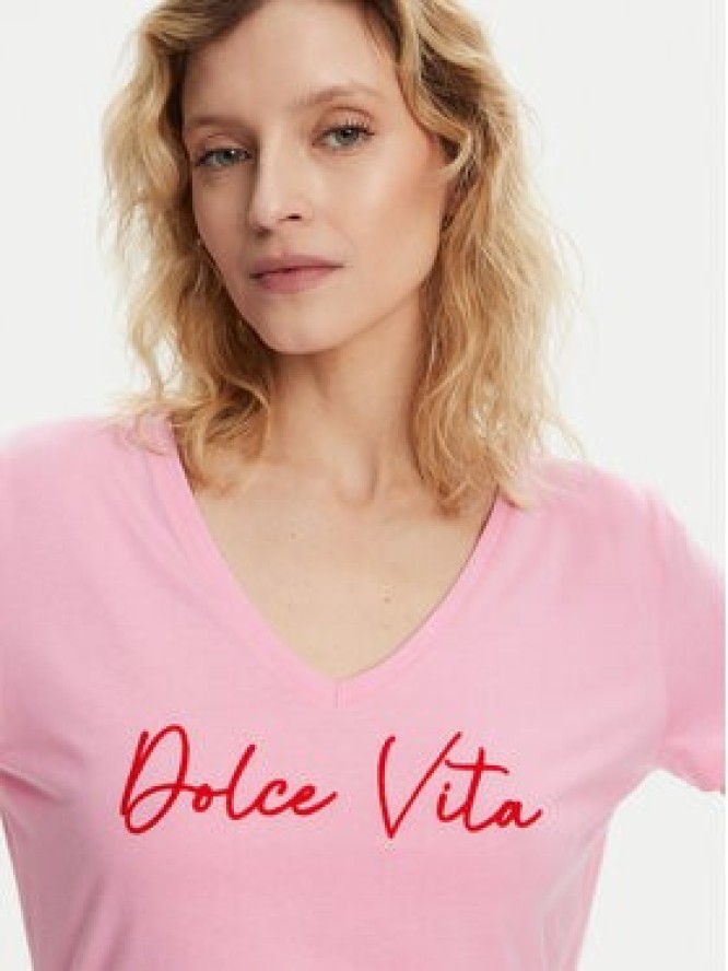 Morgan T-Shirt 251-DOLCE Różowy Regular Fit