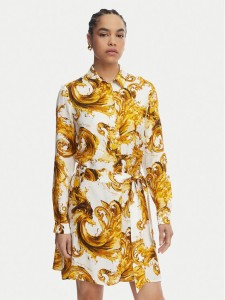 Versace Jeans Couture Sukienka koszulowa 80HAO911 NS757 Biały Relaxed Fit