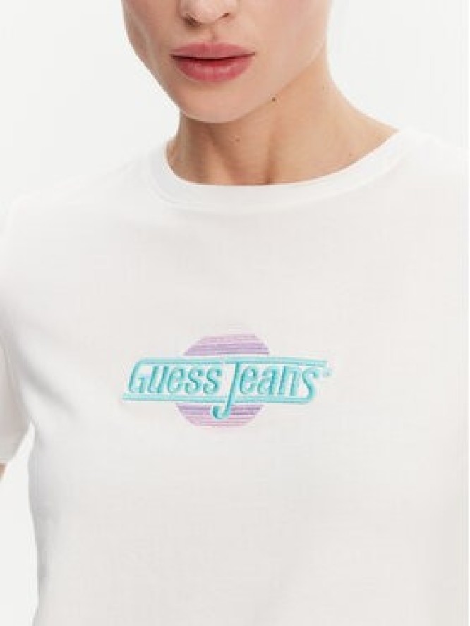 Guess Jeans T-Shirt W5GI26 J1314 Biały Regular Fit