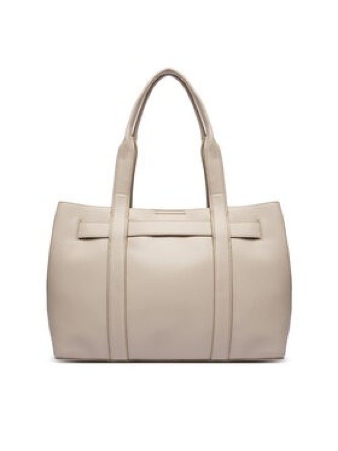 Calvin Klein Torebka Buckle Medium Tote LV04F3294G Écru