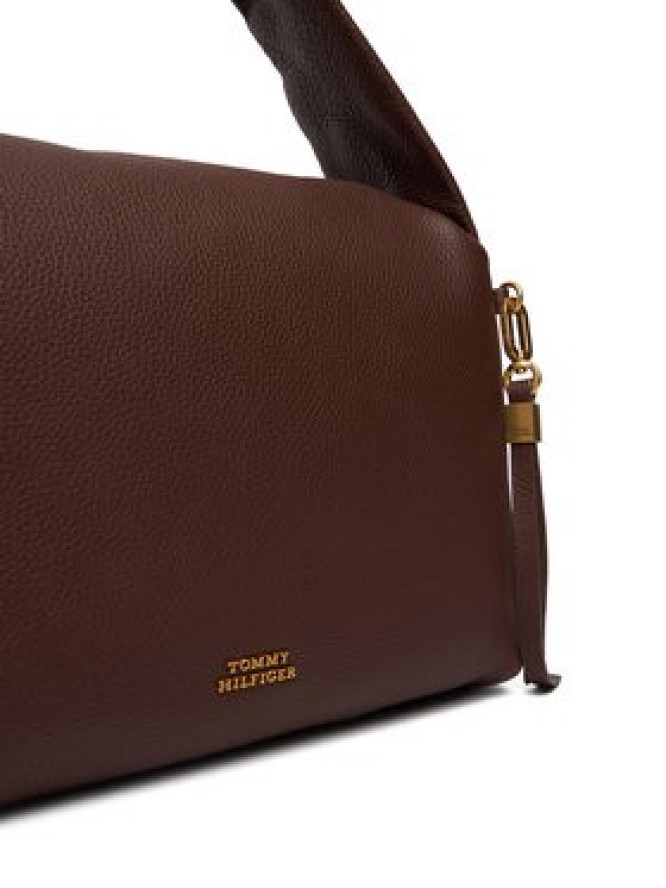Tommy Hilfiger Torebka City Leather Shoulder Bag AW0AW18152 Brązowy