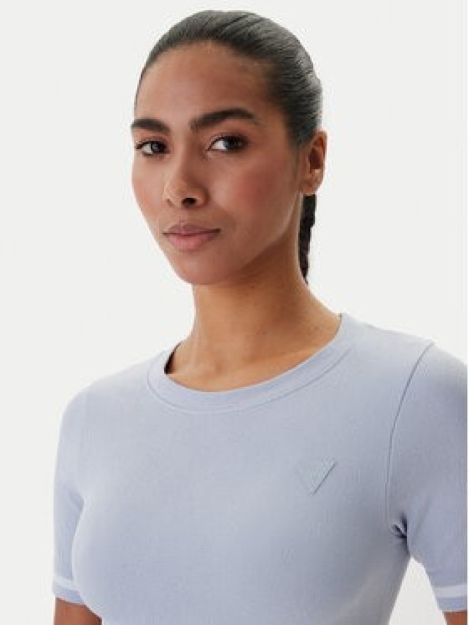 Guess T-Shirt V6RP02 Z4692 Błękitny Slim Fit