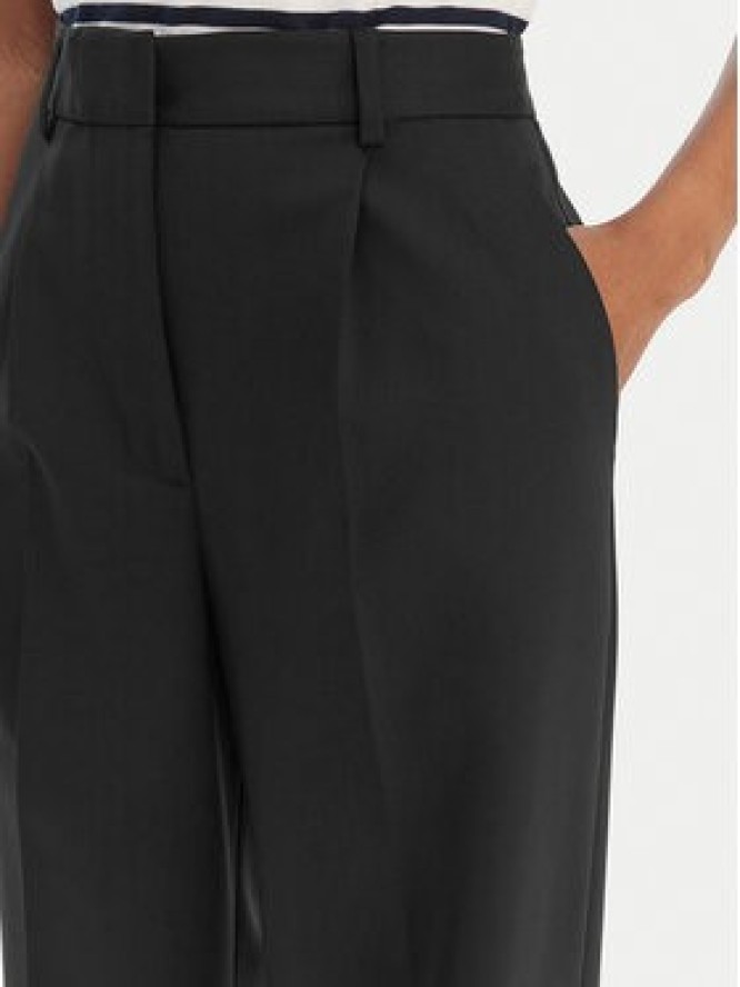 Tommy Hilfiger Spodnie materiałowe Timeless WW0WW48801 Czarny Wide Leg