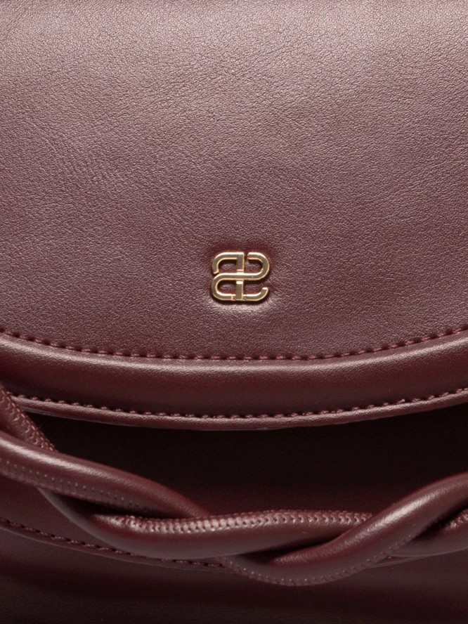 Torebka damska do ręki z dodatkowym paskiem bordowa Francisa 604