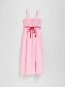 Sukienka z kokardą - fuksja