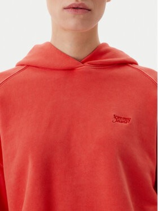 Tommy Jeans Bluza DW0DW20314 Pomarańczowy Relaxed Fit