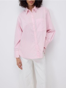 Koszula w paski - pastelowy róż