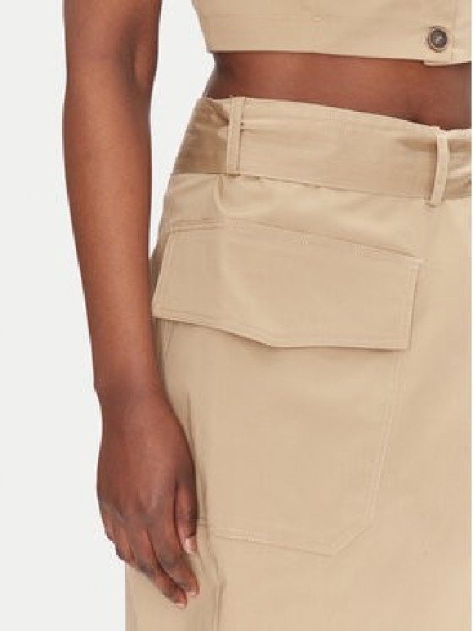 ACCESS FASHION Spódnica midi 53-6037-502 Beżowy Regular Fit