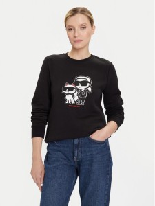 KARL LAGERFELD Bluza A4W20045 Czarny Regular Fit