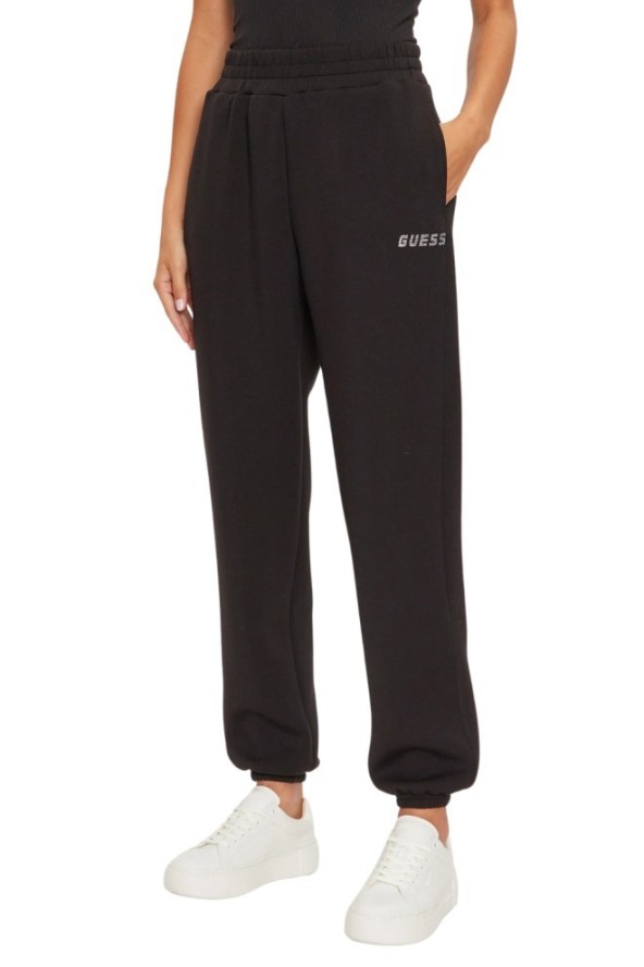 GUESS Czarne damskie spodnie dresowe Cecilia, Rozmiar L