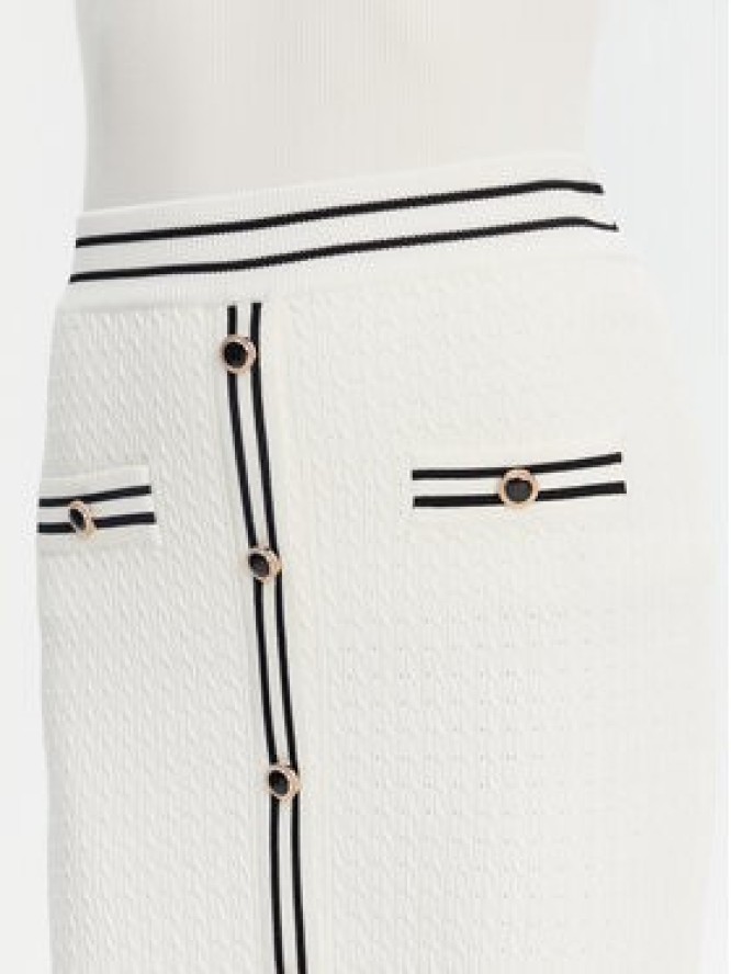 Fracomina Spódnica ołówkowa FR25SG4003K52401 Écru Slim Fit