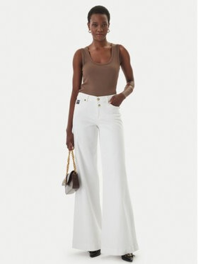 Versace Jeans Couture Jeansy 80HAB561 CEWCA Biały Wide Leg