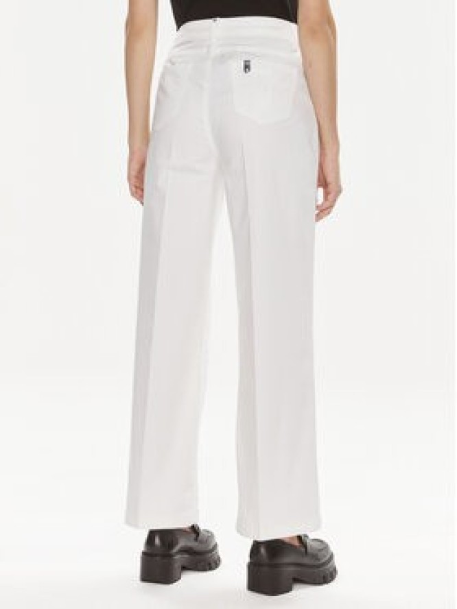 Liu Jo Spodnie materiałowe MA4276 T7144 Biały Relaxed Fit