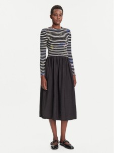 Desigual Sukienka codzienna Raya Hibrida 25WWVW15 Czarny Regular Fit