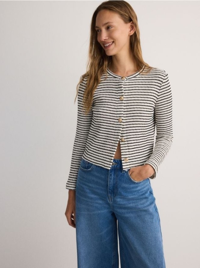 Żakiet w paski - wielobarwny