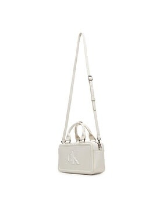 Calvin Klein Torebka Bold Ck Bauletto Crossbody LV04F3411G Biały