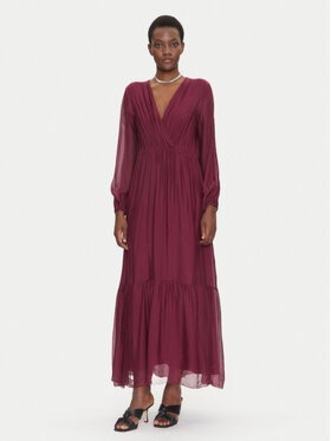 Dixie Sukienka letnia A207W050 Bordowy Regular Fit