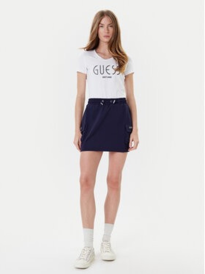 Guess Spódnica mini V5YD04 KCX42 Granatowy Regular Fit