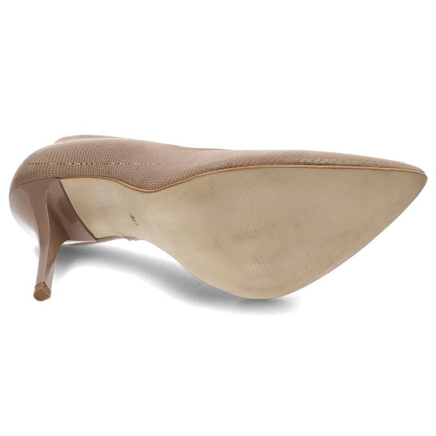 Czółenka damskie Baldaccini, eleganckie i wysokiej szpilce, cappuccino, 596000-2