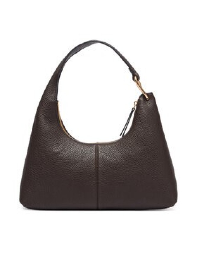 Calvin Klein Torebka Slouchy Leather Shoulder Bag LV04F3657G Brązowy
