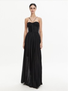 PINKO Sukienka wieczorowa 104994 A2DM Czarny Regular Fit