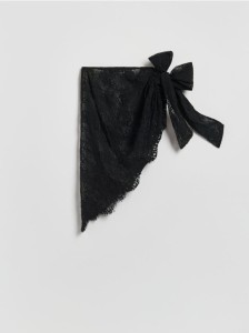 Koronkowa spódnica mini - czarny