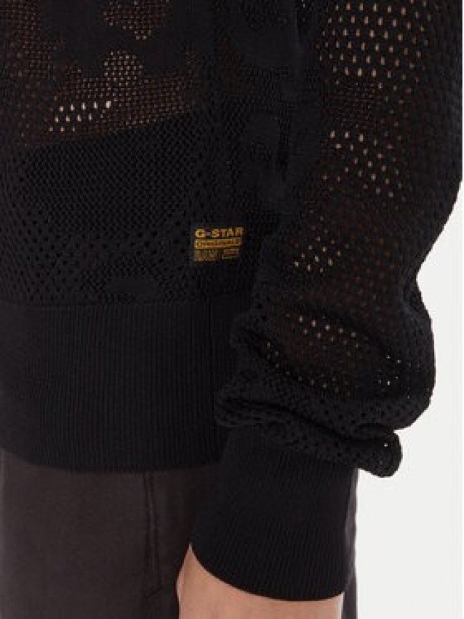 G-Star Raw Sweter Pointelle D27724-B754 Czarny Regular Fit