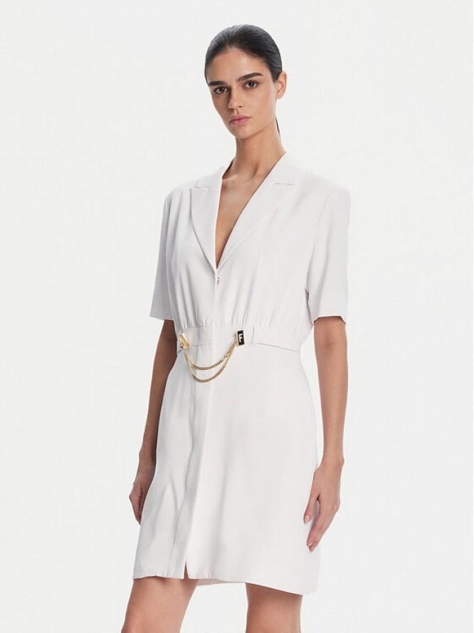 Fracomina Sukienka koktajlowa FS25SD1001W47601 Biały Regular Fit