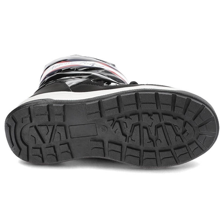 Czarne Śniegowce Tommy Hilfiger Damskie Buty