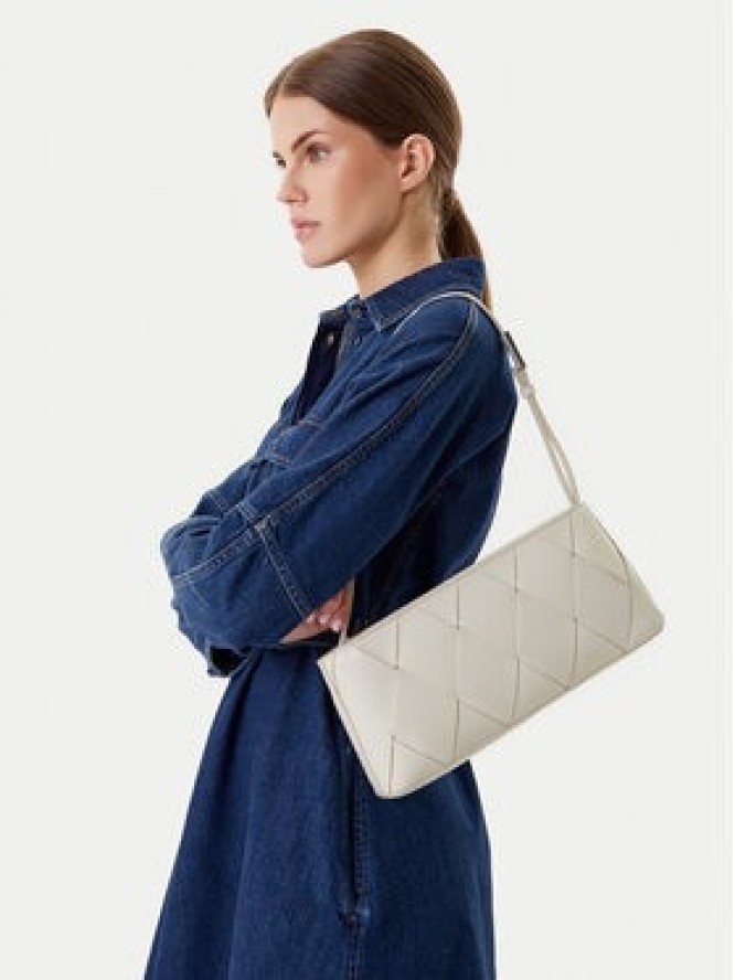 Calvin Klein Torebka Ck Woven Elongated Shoulder Bag K60K612992 Biały