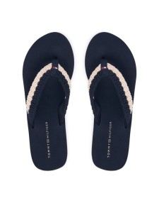 Tommy Hilfiger Japonki Th Wedge Crochet Summer Sandal FW0FW09420 Granatowy