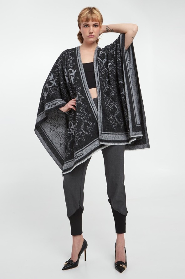 Ponczo damskie wełniane Croazia PINKO