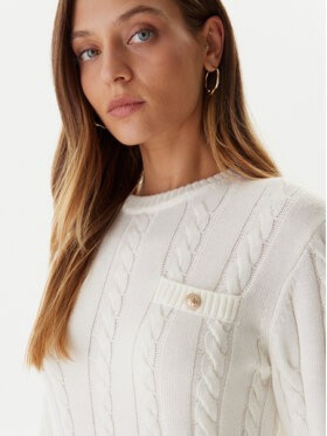 Guess Sukienka dzianinowa W5BK46 Z1192 Écru Regular Fit